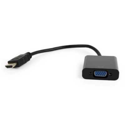 Переходник Cablexpert HDMI-VGA A-HDMI-VGA-04, 19M/15F, провод 15см {50} (090384)