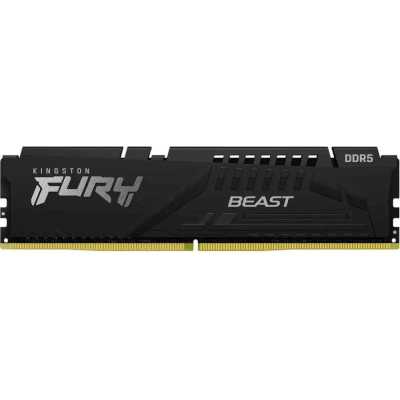 Оперативная память Kingston Fury Beast, DDR5, 32GB (1x32GB), 6000 MHz, CL36, с радиатором, черный