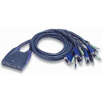 Переключатель электронный ATEN PETITE 4 PORT USB KVM SWITCH W/2.5M W/1.