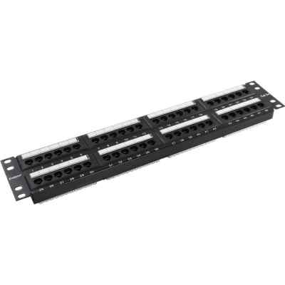 Патч-панель UTP 19" 48 port кат.5e ExeGate разъем KRONE&110 (dual IDC), 2U