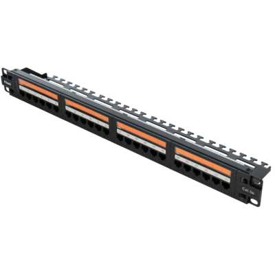 Патч-панель Filum FL-PP-5E24U1 19", 1U, Cat 5e, 24 порта RJ45 (8p8c), неэкранированная, Dual IDC (110/KRONE)