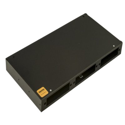 Бокс оптический универсальный Hyperline FO-19R-1U-3xSLT-W140H42-24UN-BK 19", от 8 до 24 портов (SC, duplex LC, ST, FC), со сплайс пластиной, без пигтейлов и проходных адаптеров, 1U, черный