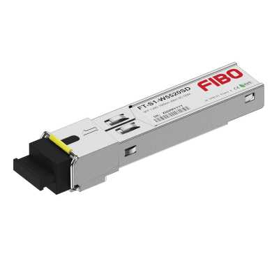 Трансивер FIBO FT-S1-W5520SD SFP модуль WDM, 1.25G, 20 км, TX 1550 нм, RX 1310 нм, SC, DDM