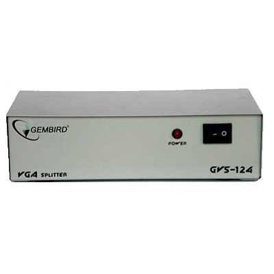 Разветвитель GVS124 Разветвитель сигнала VGA на 4 монитора (Gembird/Cablexpert)