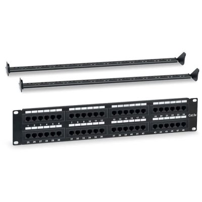 Патч-панель Hyperline WRLine WR-PL-48-C5E-D 19" 2U 48xRJ45 кат.5e