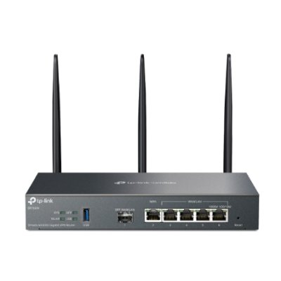 VPN-маршрутизатор TP-Link ER706W Omada с гигабитными портами и поддержкой Wi-Fi AX3000, 1 гиг. SFP WAN/LAN, 1 гиг. RJ45 WAN, 4 гиг. RJ45 WAN/LAN, USB 3.0, до 574 М/с на 2,4 ГГц + до 2402 М/с