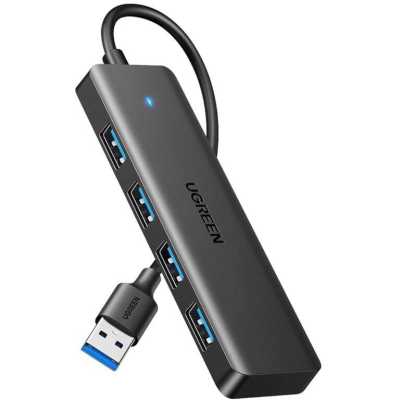 Хаб UGREEN CM219 (25851) 4-Port USB-A 3.0 Hub. Цвет: черный