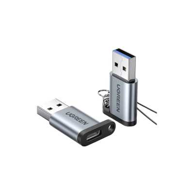 Адаптер UGREEN US276 (50533) USB 3.0-A to USB-C M/F Adapter. Цвет: серый