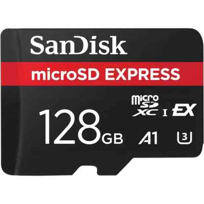 Флеш карта microSDXC 128GB SanDisk Express Class 10, UHS-I, W480, R880 МБ/с, <SDSQXFN-128G-GN4NN> бе