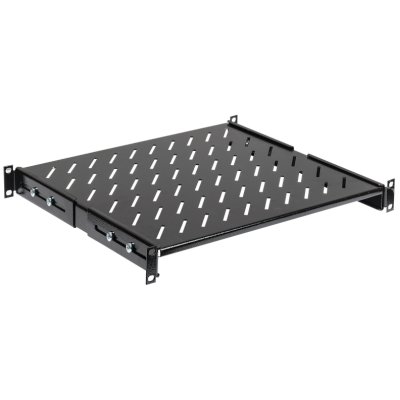 Полка стационарная ITK FS05-600PI-R 1U нагр.:100кг. 19" 600мм черный (упак.:1шт)