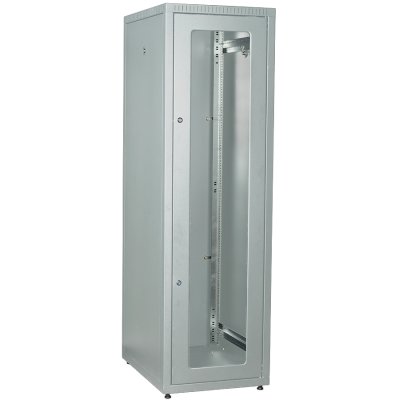 Шкаф сетевой ITK LE35-42U68-GM LINEA E 42U 600х800 мм стекл. передняя дверь, задняя металлическая серый