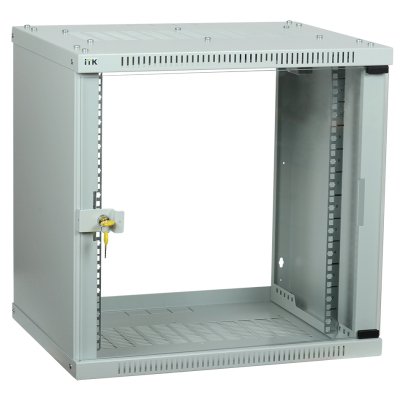 Шкаф LINEA WE 9U 550x350 мм дверь стекло серый ITK
