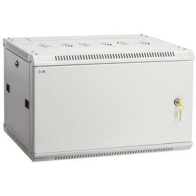 Шкаф коммутационный ITK (LWR3-09U66-MF) 9U 600x600мм пер.дв.металл 2 бок.пан. 90кг серый 200град. 600мм сталь