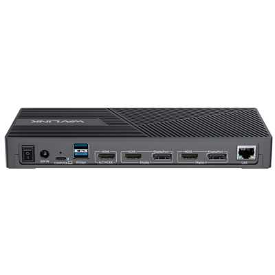 USB-концентратор WAVLINK USB-C Triple Display 4K@60Hz Universal /100W PowerDelivery Include 20V/8A Power Adapter/ 4xUSB3.0/3xUSB C/2xDP 4K 60HZ/3xHDMI 4K 60HZ/1xGigabit LAN/1xAudio In/Out