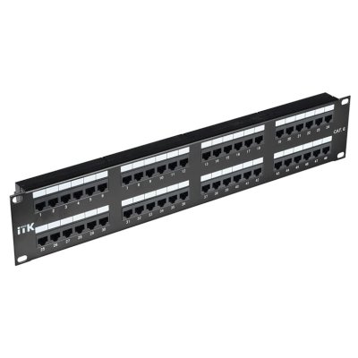 Патч-панель 2U кат.5Е UTP, 48 портов (IDC Dual) 2U патч-панель кат.5Е UTP, 48 портов (IDC Dual)
