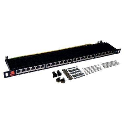 Патч-панель Lanmaster LAN-PPC24S6A 19" 0.5U 24xRJ45 кат.6A STP