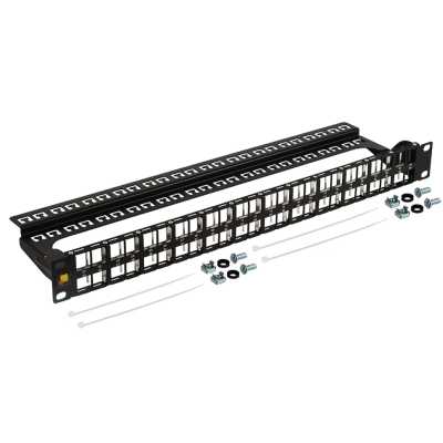 Патч-панель наборная Lanmaster LAN-PPC48OK-UTP 19" 1U 48xRJ45 UTP