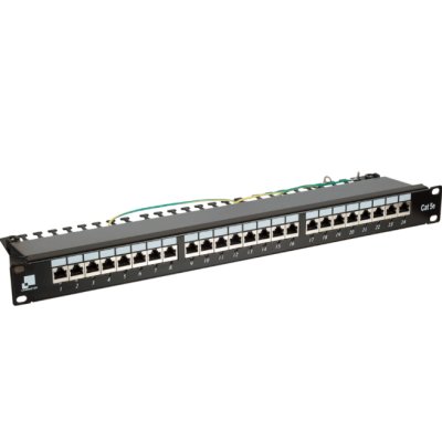 Патч-панель Lanmaster LAN-PPI24S5E 19" 1U 24xRJ45 кат.5e STP