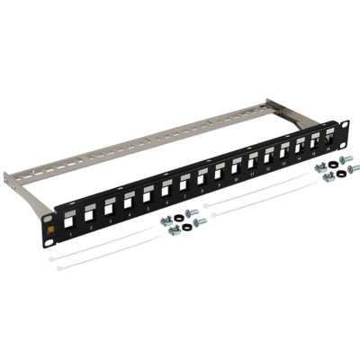 Патч-панель наборная Lanmaster LAN-PPN16OK-STP 19" 1U 16x FTP