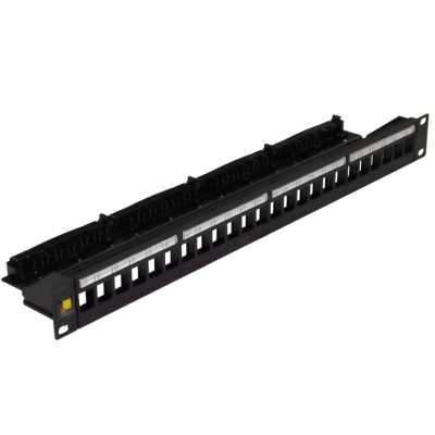 Патч-панель наборная Lanmaster LAN-PPN24OK-UTP 19" 1U 24xRJ45 UTP