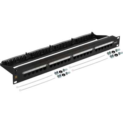 Патч-панель Lanmaster LAN-PPN24U6 19" 1U 24xRJ45 кат.6 UTP