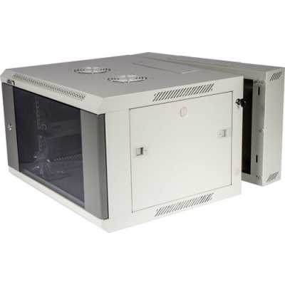 Шкаф настенный серии Pro, 3-секционный, 6U 600x600, стеклянная дверь