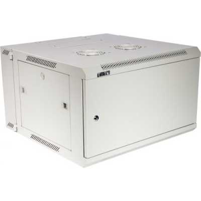 Шкаф коммутационный Lanmaster (TWT-CBW3M-12U-6X6-GY) настенный 12U 600x600мм пер.дв.металл задн.дв.спл.стал.лист 2 бок.пан. 60кг серый 441мм