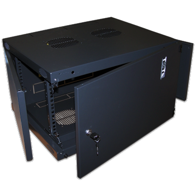 Шкаф настенный Next, 18U 550x450, стеклянная дверь, черный