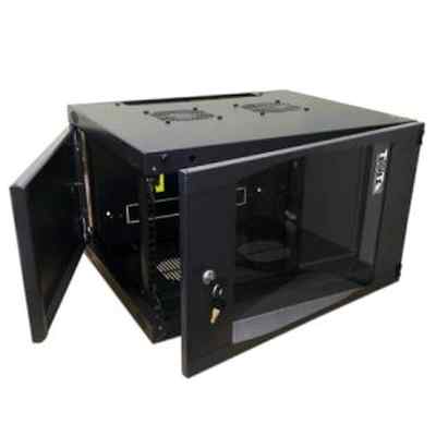 Шкаф настенный Lanmaster Next TWT-CBWNG-9U-6X6-BK 9U 550x600мм пер.дв.стекл съемные бок.пан. 60кг черный