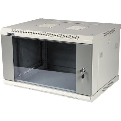 Шкаф настенный серии Pro, 9U 600x450, стеклянная дверь