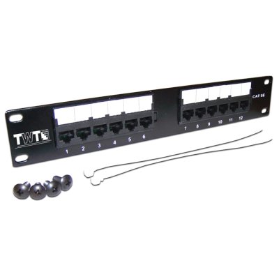 Патч-панель Lanmaster TWT-PP12UTP-10 1U 12x кат.5E UTP