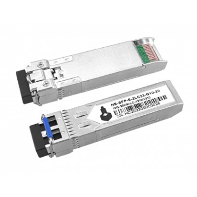 Оптический SFP Модуль 10G. Два волокна Single Mode. Скорость: 10 Гбит/c. Тип разъема: 2LC. Оптический бюджет: 15дБ. Расстояние передачи - до 20км. Рабочая длина волны,нм - Tx:1310/Rx:1310. Поддержка DDM. Размеры (ШхВхГ): 13,7x8,5x55,35мм. Рабочая температ