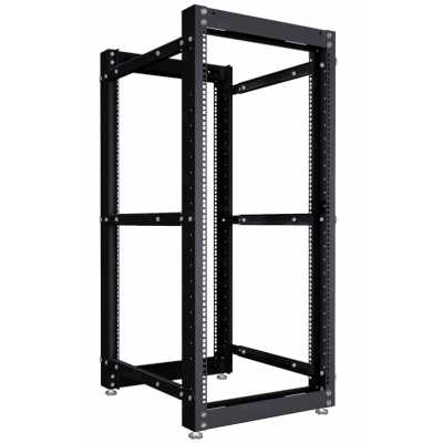 Стойка двухрамная NTSS NTSS-2POR24U/600-1000-BL 24U 550 мм x 1000 мм 600 кг черный