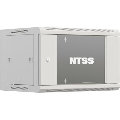 Шкаф коммутационный NTSS Премиум (NTSS-W15U6045GS-2) настенный 15U 600x450мм пер.дв.стекл 60кг серый 365мм 27кг 220град. 770мм IP20 сталь