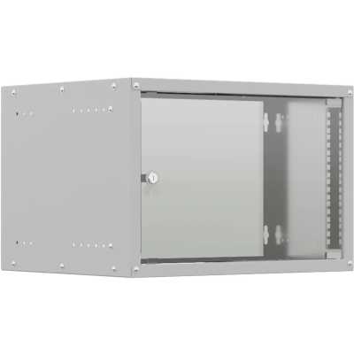Шкаф коммутационный NTSS LIME (NTSS-WL6U5535GS) настенный 6U 550x350 мм пер. дв. стекл несъемн. бок. пан. 30 кг серый 8.3 кг 110 град. IP20