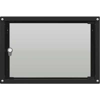 Шкаф коммутационный NTSS Lime (NTSS-WL6U5560GS-BL) настенный 6U 550x600 мм пер. дв. стекл несъемн. бок. пан. 30 кг черный 520 мм 12 кг 110 град. 500 мм IP20
