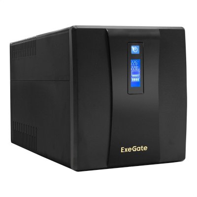 Источник бесперебойного питания ExeGate EP285511RUS SpecialPro Smart LLB-1600.LCD.AVR.EURO.RJ.USB 1600VA/950W, LCD, AVR, 4 евророзетки, RJ45/11, USB, черный