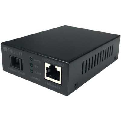 Медиаконвертер WDM, 100Base-TX/100Base-FX (SC), Tx:1310 нм, Rx:1550 нм, одномод, до 20 км