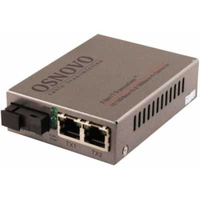 Оптический медиаконвертер Fast Ethernet OSNOVO OMC-100-21S5a