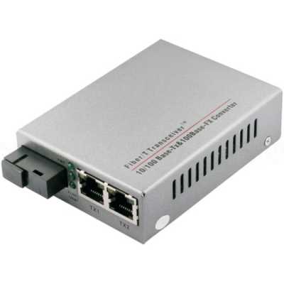 Медиаконвертер OSNOVO OMC-100-21S5b FE, 2*10/100Base-T, 1 оптический порт (SC, tx1550нм/rx1310нм) 100Base-FX, до 20 км