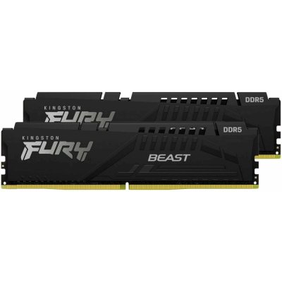 Оперативная память Kingston Fury Beast, DDR5, 32GB (2x16GB), 5600MHz, CL36, DIMM, с радиаторами, черный