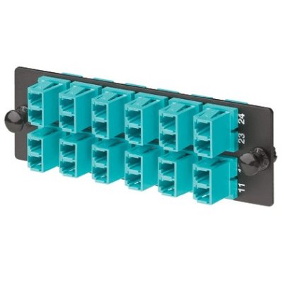 Панель Panduit (FAP12WAQDLCZ) 12xLC 10Gig дуплексные керамические ММ аквамарин