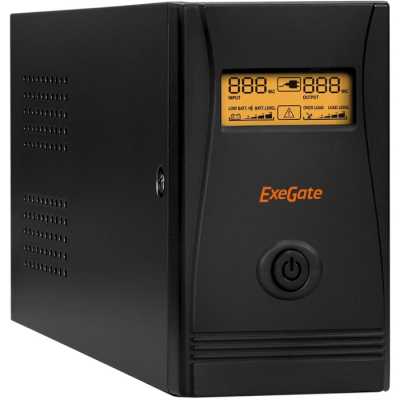 Источник бесперебойного питания ExeGate EP285583RUS SpecialPro Smart LLB-800.LCD.AVR.C13.RJ.USB 800VA/480W, LCD, AVR, 4*IEC-C13, RJ45/11, USB, черный