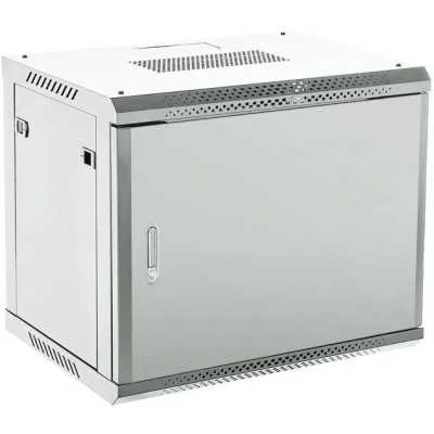 Шкаф коммутационный Rexant настенный 9U 450x600 мм пер. дв. металл серый