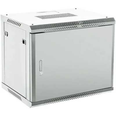 Шкаф коммутационный Rexant настенный 9U 600x600 мм пер. дв. металл серый