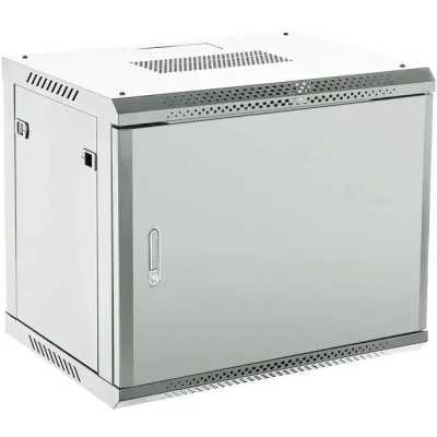 Шкаф коммутационный Rexant настенный 12U 600x600 мм пер. дв. металл серый