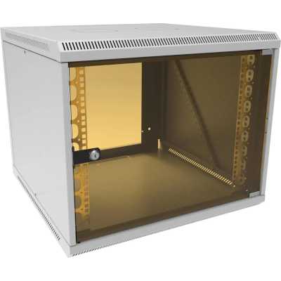 Шкаф коммутационный Suprlan (05-1096) настенный 12U 600x600 мм пер. дв. стекл направл. под закл. гайки 70 кг RAL 7035 535 мм 22.69 кг 500 мм