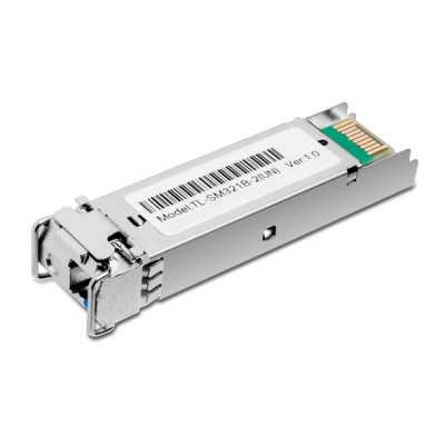 Модуль TP-Link SFP 1000Base-BX WDM Bi-Directional SFP module, TX: 1310 nm and RX: 1550 nm, 1 LC Simplex port, up to 2 km transmission distance in 9/125 μm SMF (Single-Mode Fiber), Supports Digital Diagnostic Monitoring (DDM).