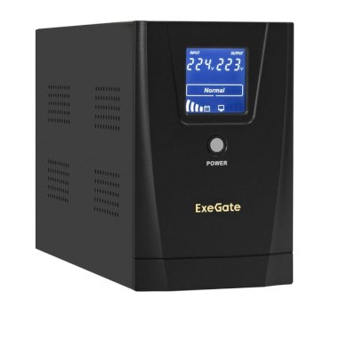 Источник бесперебойного питания ExeGate EX292631RUS SpecialPro Smart LLB-2000.LCD.AVR.4C13.RJ.USB 2000VA/1200W, LCD, AVR, 4*C13,RJ45/11,USB, металлический корпус, черный