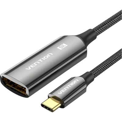 Мультимедиа конвертер Vention USB CM/DP v1.4 F - 0,25м. Черный Двунаправленный